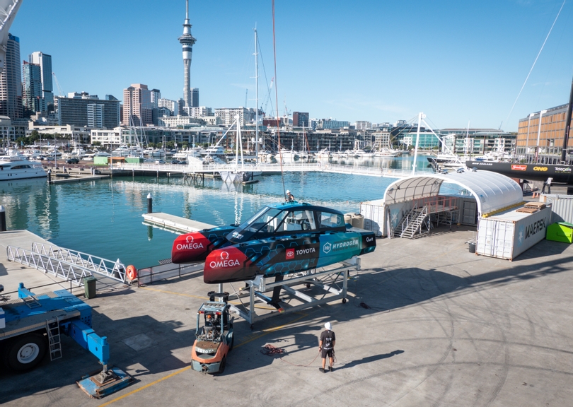 Emirates Team New Zealand's New Hydrogen-Powered Foiling Chase Boat