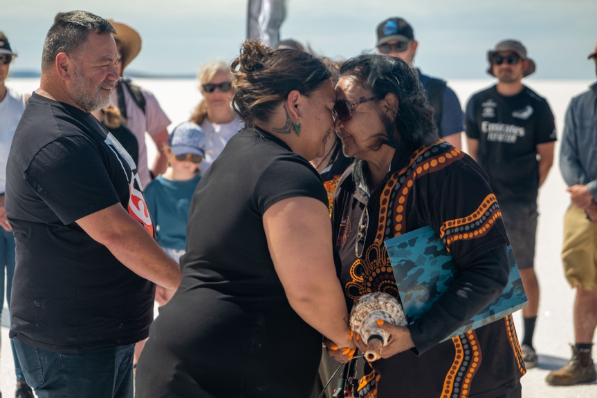 Emirates Team New Zealandâ??s Wind powered Land speed World Record attempt at South Australiaâ??s Lake Gairdner. The Land yacht called â??Horonukuâ?? is assembled on the lake and taken for its first sail.